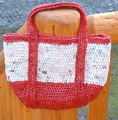 RECYCLING: Bags made entirely out of recycled plastic.