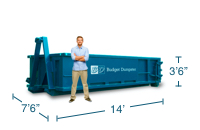 Approximate 10 Yard Dumpster Size and Dimensions.
