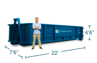 Approximate 20 Yard Dumpster Size and Dimensions.