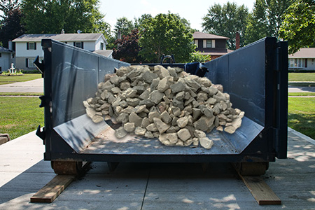 Dumpster Filled With Rocks